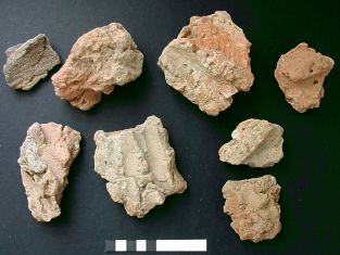 fired clay fragments